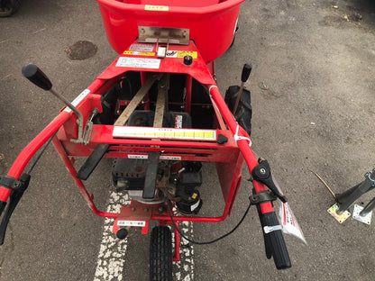【整備待ち】肥料散布機 カンリウ MF760 機体寸法135×74×94/74kg タンク容量70L 走行ミッション前進1段/後進1段