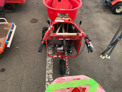 【整備待ち】肥料散布機 カンリウ MF760 機体寸法135×74×94/74kg タンク容量70L 走行ミッション前進1段/後進1段